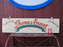 Load image into Gallery viewer, THOMAS SWEET DELICIOUS ICE CREAM Vintage Double Sided Wooden Advertising Sign
