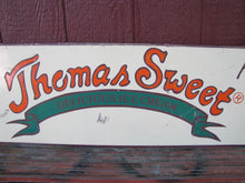 Load image into Gallery viewer, THOMAS SWEET DELICIOUS ICE CREAM Vintage Double Sided Wooden Advertising Sign
