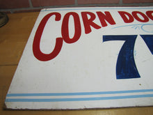 Load image into Gallery viewer, CORN DOGS 75c Original Old Hand Painted Masonite Carnival Fair Boardwalk Food Snack Advertising Sign
