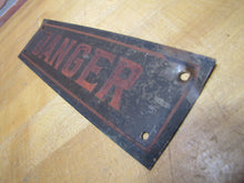 Load image into Gallery viewer, DANGER Old Brass Sign Safety Advertising Dynomite Explosives Shop Industrial Ad
