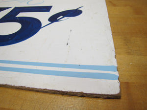 CORN DOGS 75c Original Old Hand Painted Masonite Carnival Fair Boardwalk Food Snack Advertising Sign