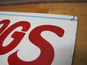CORN DOGS 75c Original Old Hand Painted Masonite Carnival Fair Boardwalk Food Snack Advertising Sign