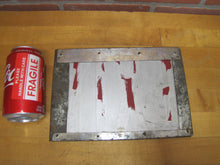 Load image into Gallery viewer, EXIT Sign Antique Chip Scalloped Reverse on Glass Advertising Sign Tin Frame Red Silver
