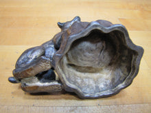 Load image into Gallery viewer, Old Dog Tree Stump Figural Lighter Ashtray Pivot Head Asian Cast Metal Detailed
