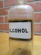 Load image into Gallery viewer, ALCOHOL Antique Apothecary Bottle Medicine Drug Store Reverse Glass Label p1899
