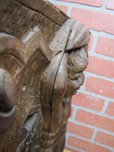 Load image into Gallery viewer, Antique Wooden Carved Faun Monster Beast Archictural Hardware Element Salvage Panel Part Decorative Arts
