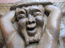Load image into Gallery viewer, Antique Wooden Carved Faun Monster Beast Archictural Hardware Element Salvage Panel Part Decorative Arts
