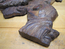 Load image into Gallery viewer, Antique Wooden Carved Faun Monster Beast Archictural Hardware Element Salvage Panel Part Decorative Arts
