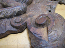 Load image into Gallery viewer, Antique Wooden Carved Faun Monster Beast Archictural Hardware Element Salvage Panel Part Decorative Arts
