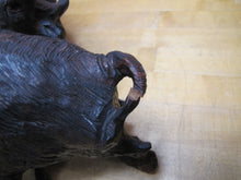 Load image into Gallery viewer, Old Ironwood Buffalo Herd Sculpture large hand carved artwork 4 horned and calf
