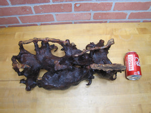 Old Ironwood Buffalo Herd Sculpture large hand carved artwork 4 horned and calf