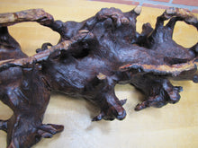 Load image into Gallery viewer, Old Ironwood Buffalo Herd Sculpture large hand carved artwork 4 horned and calf
