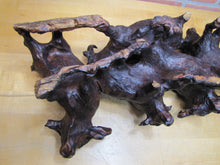 Load image into Gallery viewer, Old Ironwood Buffalo Herd Sculpture large hand carved artwork 4 horned and calf
