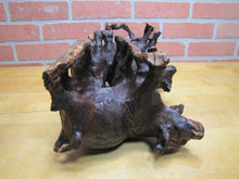 Load image into Gallery viewer, Old Ironwood Buffalo Herd Sculpture large hand carved artwork 4 horned and calf
