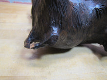 Load image into Gallery viewer, Old Ironwood Buffalo Herd Sculpture large hand carved artwork 4 horned and calf
