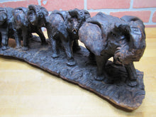 Load image into Gallery viewer, Old Ironwood Elephant Family Herd Sculpture large detailed hand carved artwork
