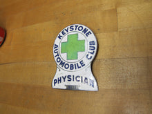 Load image into Gallery viewer, KEYSTONE AUTOMOBILE CLUB PHYSICIAN Old Porcelain Auto Truck Badge Sign Emblem Ad
