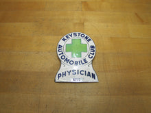 Load image into Gallery viewer, KEYSTONE AUTOMOBILE CLUB PHYSICIAN Old Porcelain Auto Truck Badge Sign Emblem Ad
