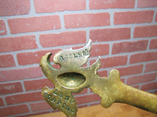 Load image into Gallery viewer, RASSELER&#39;S LANDSCAPING Old Bronze EAGLE Ornate Advertising Letter Opener Figural Bird
