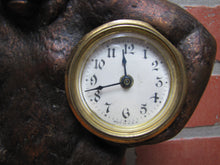 Load image into Gallery viewer, POLLY WANTS CHERRY DRIPS A BAUER &amp; Co CHICAGO Antique Advertising Clock Sign Cast Iron Multi Color Paint Design Pat Apld For RHTF
