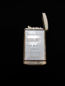 INDIANPOLIS BREWING Co INDIANA Antique Pre Prohibition Advertising Match Safe Vesta Holder PROGRESS BRAND