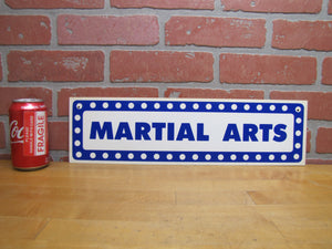 MARTIAL ARTS Old Double Sided Movie Rental Store Display Advertising Sign
