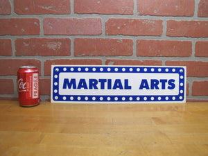 MARTIAL ARTS Old Double Sided Movie Rental Store Display Advertising Sign