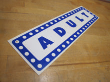 Load image into Gallery viewer, ADULT Old Double Sided Movie Rental Store Display Advertising Sign
