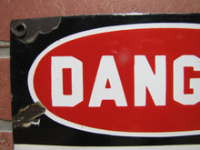 Load image into Gallery viewer, DANGER HIGH VOLTAGE Old Porcelain Sign MINE SAFETY APPLIANCES Co PITTSBURGH PA

