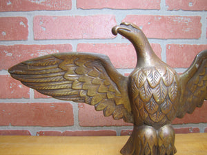 SPREAD WINGED EAGLE Antique Bronze Brass Decorative Arts Architectural Hardware Element Large 9+ lbs