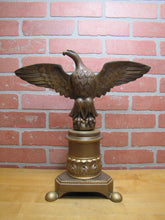 Load image into Gallery viewer, SPREAD WINGED EAGLE Antique Bronze Brass Decorative Arts Architectural Hardware Element Large 9+ lbs
