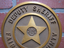 Load image into Gallery viewer, DEPUTY SHERIFF FAIRFIELD COUNTY Vintage License Plate Topper Badge Police Sign
