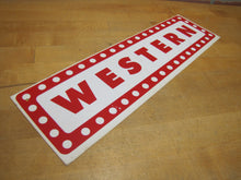 Load image into Gallery viewer, WESTERN Old Double Sided Movie Rental Store Display Advertising Sign
