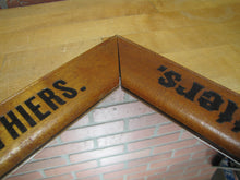 Load image into Gallery viewer, E D STEELE &amp; Co ST JOHNSBURY VT CLOTHIERS HATTERS Antique Wooden Frame Advertising Mirror Sign Impressed Lettering
