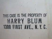 Load image into Gallery viewer, NATURAL BLOOM CIGARS Antique Cigar Store Display Case Tin Litho Sign PROPERTY OF HARRY BLUM NYC FELDHUHN DISPLAY CASE Co NYC
