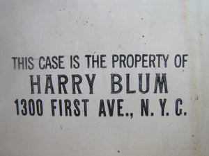 NATURAL BLOOM CIGARS Antique Cigar Store Display Case Tin Litho Sign PROPERTY OF HARRY BLUM NYC FELDHUHN DISPLAY CASE Co NYC