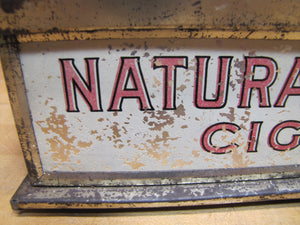 NATURAL BLOOM CIGARS Antique Cigar Store Display Case Tin Litho Sign PROPERTY OF HARRY BLUM NYC FELDHUHN DISPLAY CASE Co NYC