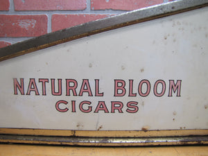 NATURAL BLOOM CIGARS Antique Cigar Store Display Case Tin Litho Sign PROPERTY OF HARRY BLUM NYC FELDHUHN DISPLAY CASE Co NYC