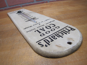 PRITCHARDS'S COAL & ICE Co BANGOR Old Wood Advertising Thermometer Sign CALL 342 "OK" in Every Weigh A Superior Service