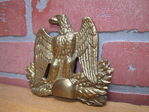 EAGLE Old Brass Figural Decorative Art Hardware Element Ammo Box Clock Furniture