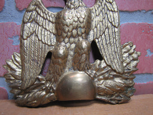 EAGLE Old Brass Figural Decorative Art Hardware Element Ammo Box Clock Furniture