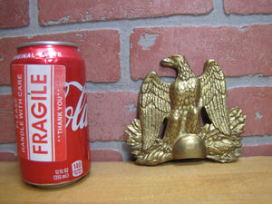 EAGLE Old Brass Figural Decorative Art Hardware Element Ammo Box Clock Furniture