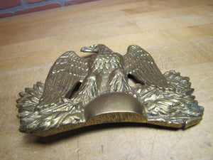 EAGLE Old Brass Figural Decorative Art Hardware Element Ammo Box Clock Furniture