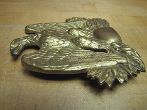 EAGLE Old Brass Figural Decorative Art Hardware Element Ammo Box Clock Furniture