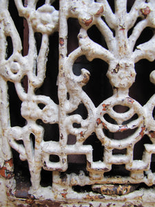 Antique Victorian Tombstone Flowers Vent Grate Decorative Arts Architectural Hardware Element