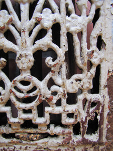 Antique Victorian Tombstone Flowers Vent Grate Decorative Arts Architectural Hardware Element