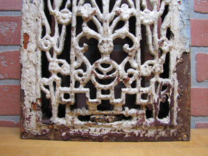 Antique Victorian Tombstone Flowers Vent Grate Decorative Arts Architectural Hardware Element