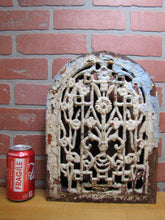 Load image into Gallery viewer, Antique Victorian Tombstone Flowers Vent Grate Decorative Arts Architectural Hardware Element
