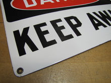 Load image into Gallery viewer, DANGER KEEP AWAY Original Old Porcelain Sign INDUSTRIAL PROD Co PHILADELPHIA PA
