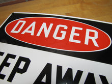 Load image into Gallery viewer, DANGER KEEP AWAY Original Old Porcelain Sign INDUSTRIAL PROD Co PHILADELPHIA PA
